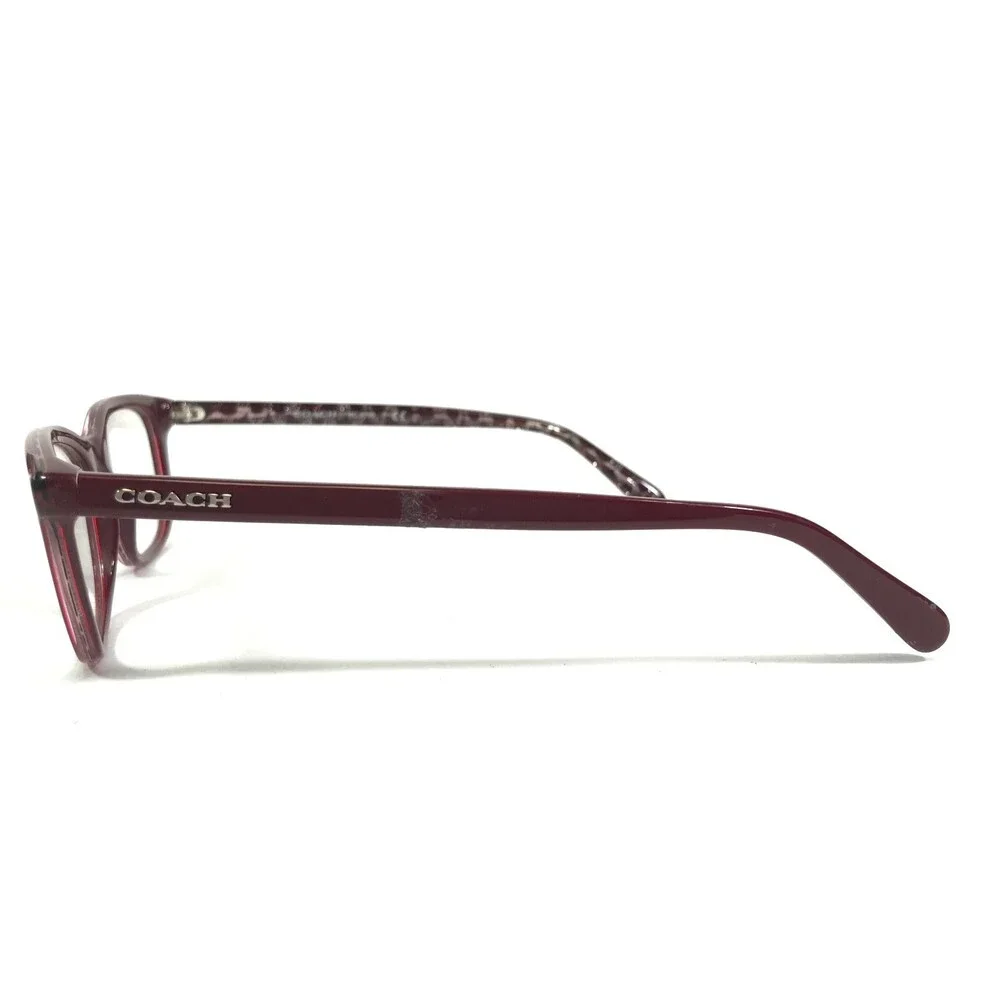 Coach Eyeglasses Frames HC6150 5584 Burgundy Glitter Sig C Red Square 53-17-140